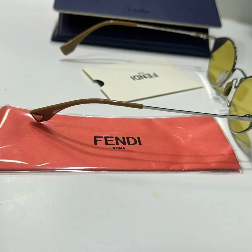 Fendi 51mm Cat Eye Sunglasses yellow